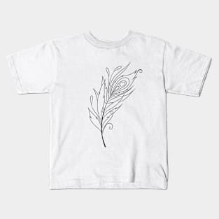 Black and white feather. Kids T-Shirt